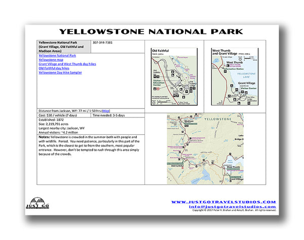 Yellowstone National Park Itinerary