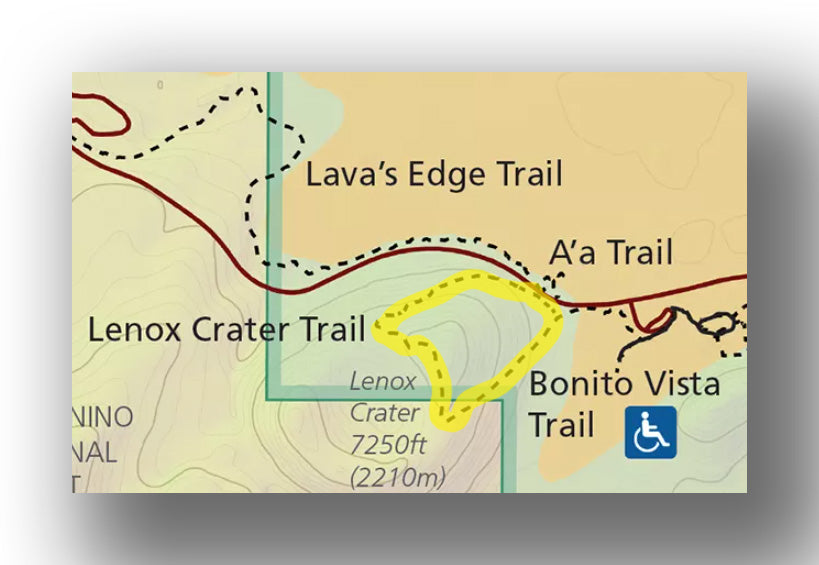 lenox Crater trail map