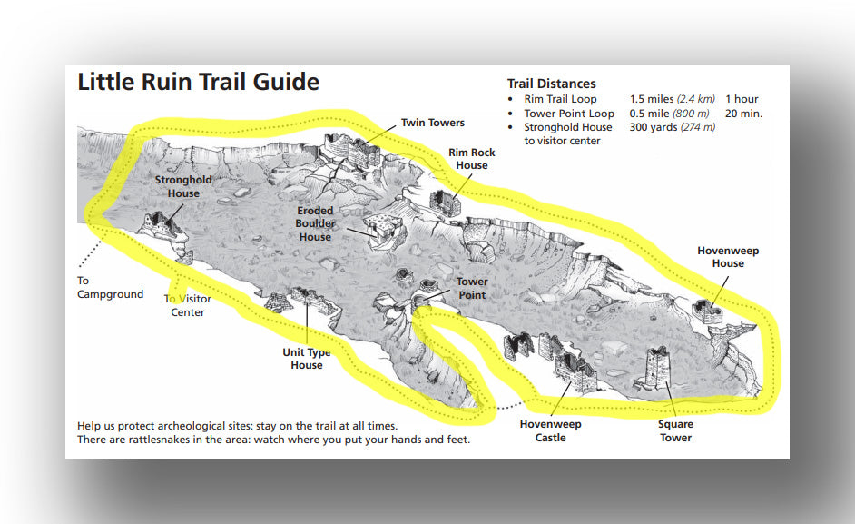 little ruin trail map