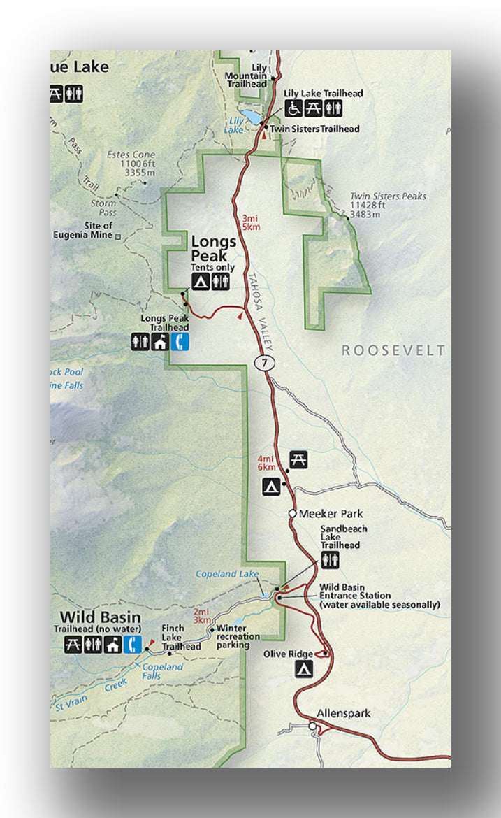 Rocky Mountain National Park map