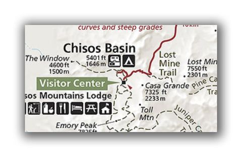 Parking and Trailhead information for the Lost Mine Trail in Big Bend National Park