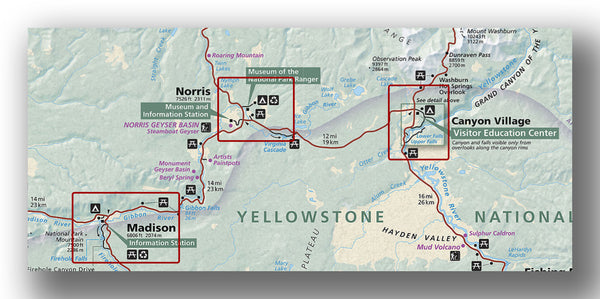 madison, norris and canyon village camping map