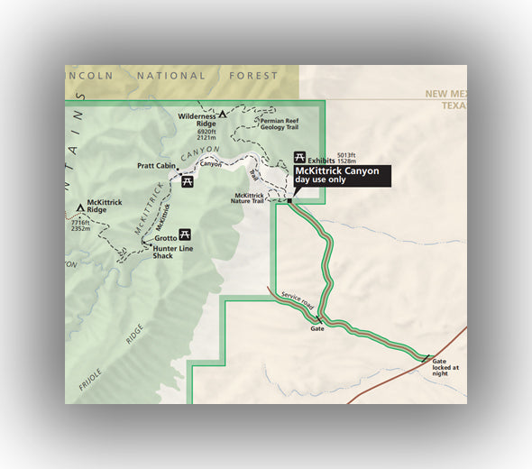 McKittrick Canyon Map