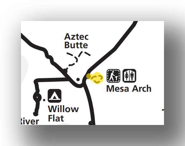 Mesa Arch Trail map