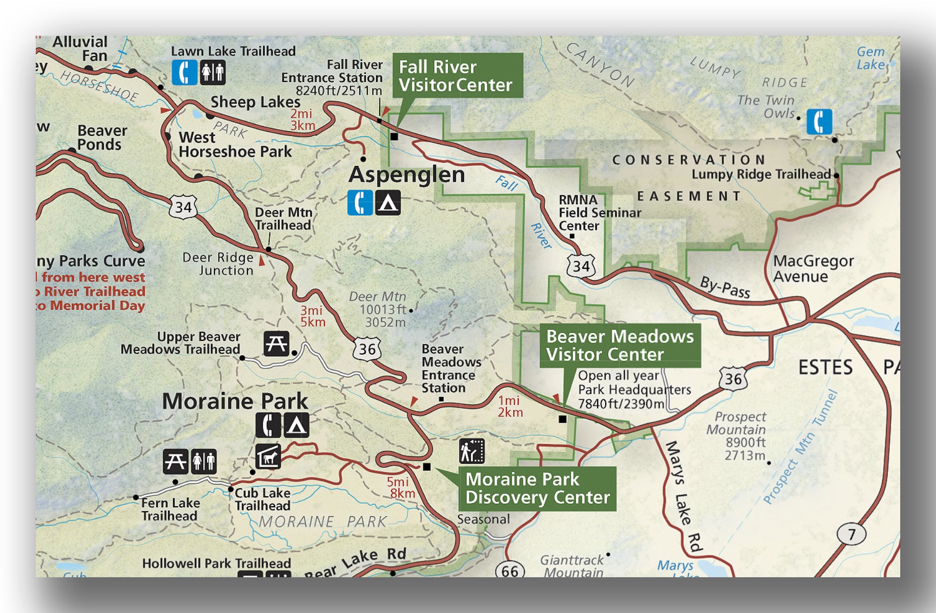 Rocky Mountain National Park map