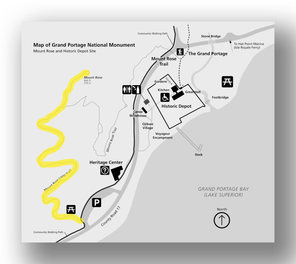 mount rose trail map in grand portage national monument