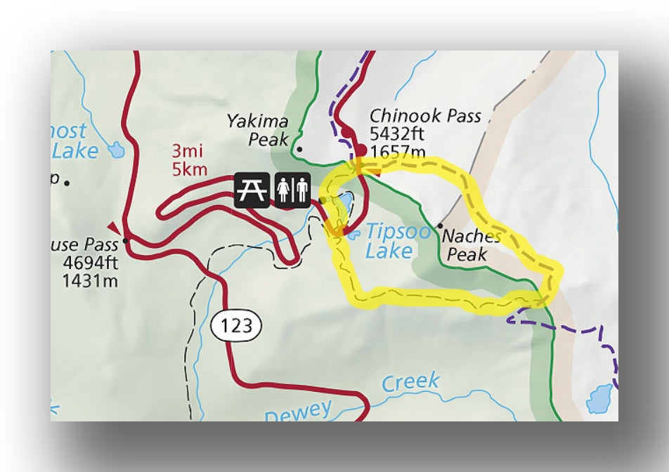 Naches Peak Loop Trail map