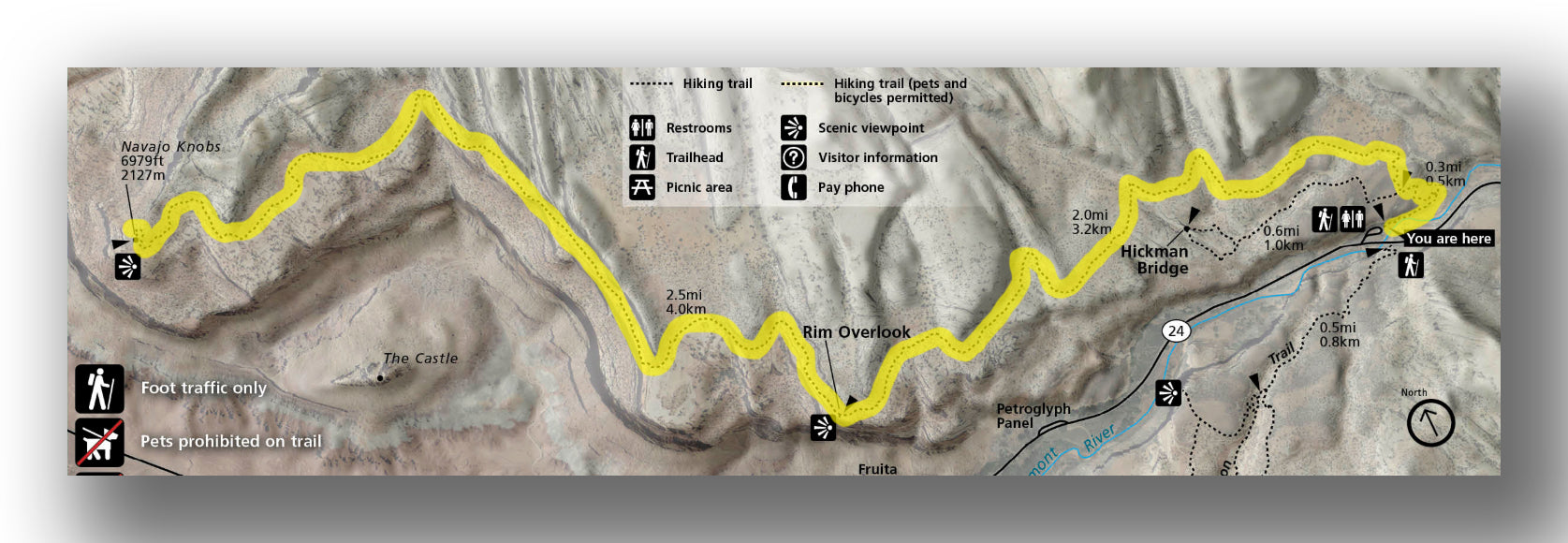 Navajo Knobs Trail map