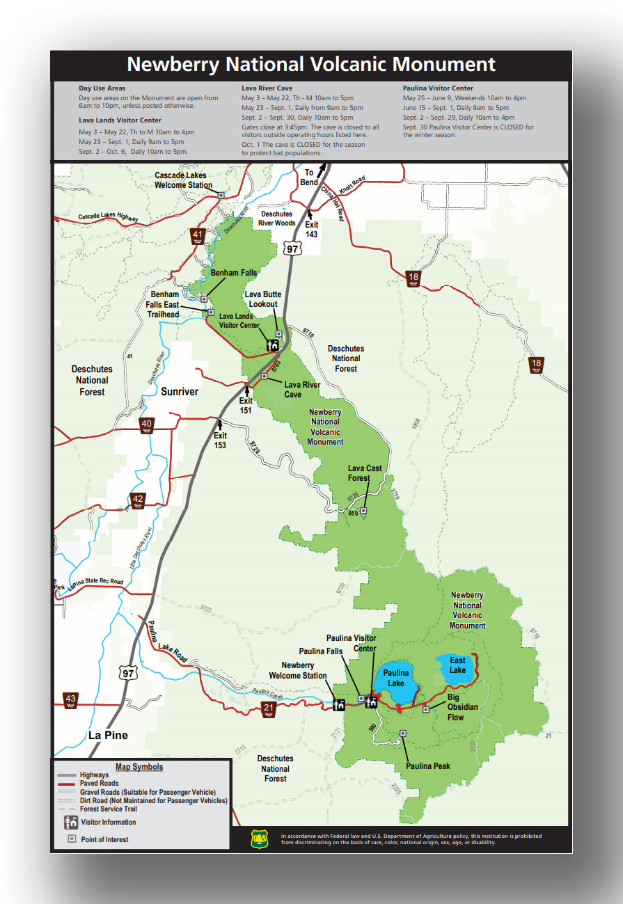 Newberry Volcanic National Monument map