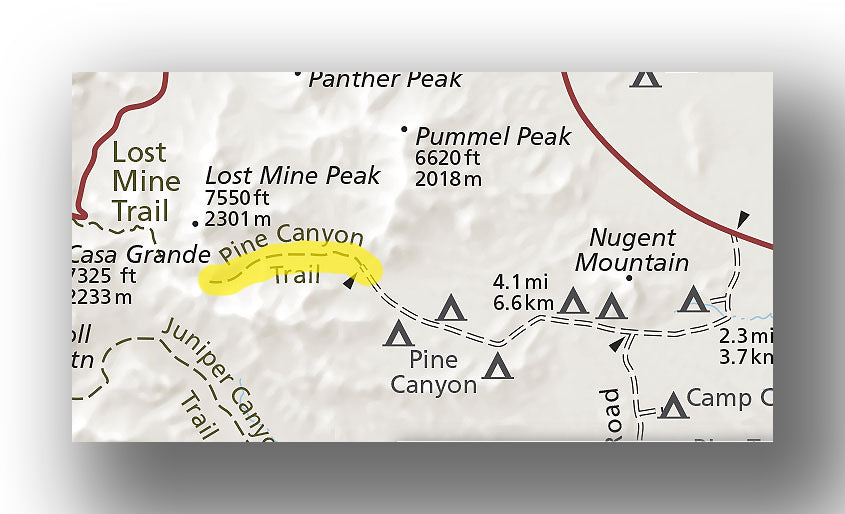 Pine Canyon Trail map