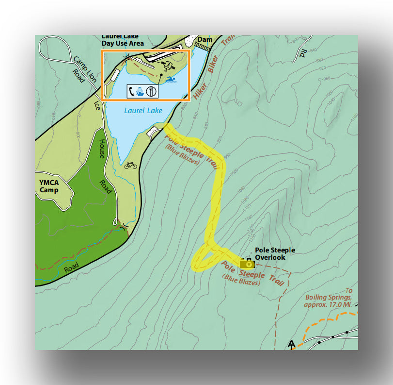 pole steeple trail map