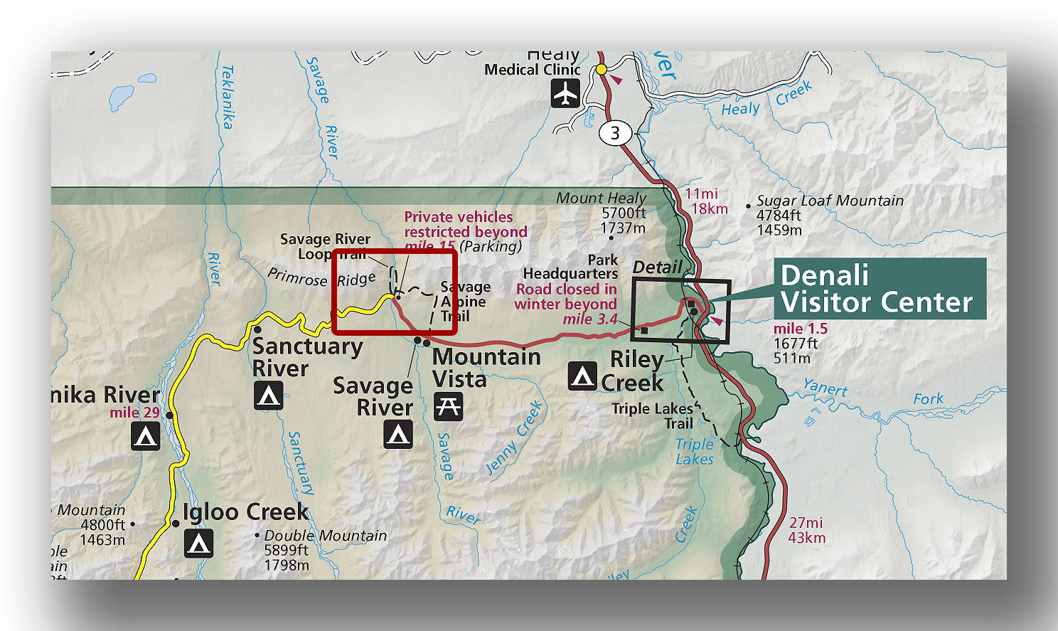 savage river loop in Denali National Park