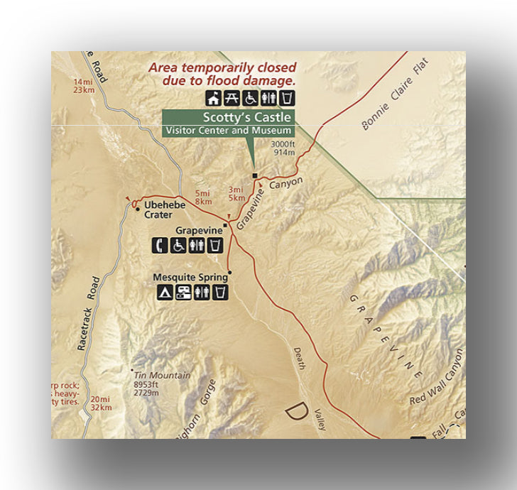 Scottys Castle area map