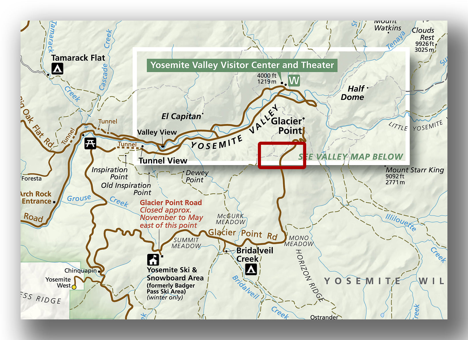 Sentinel Dome Parking Area map