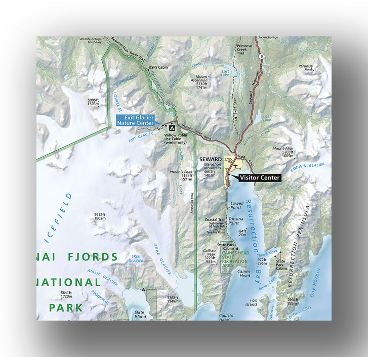 Kenai Fjords National Park Map