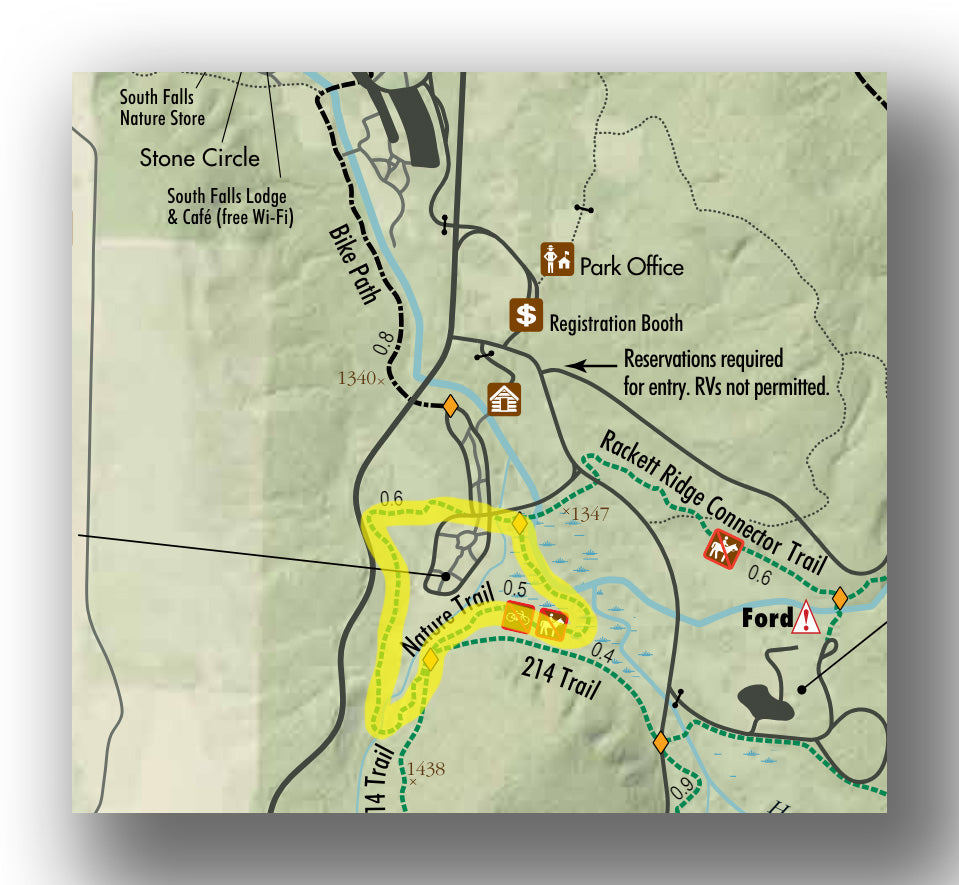 Silver Falls Nature Trail map in Silver Falls State Park