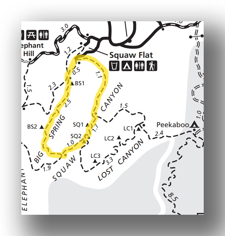 squaw flat loop trail map