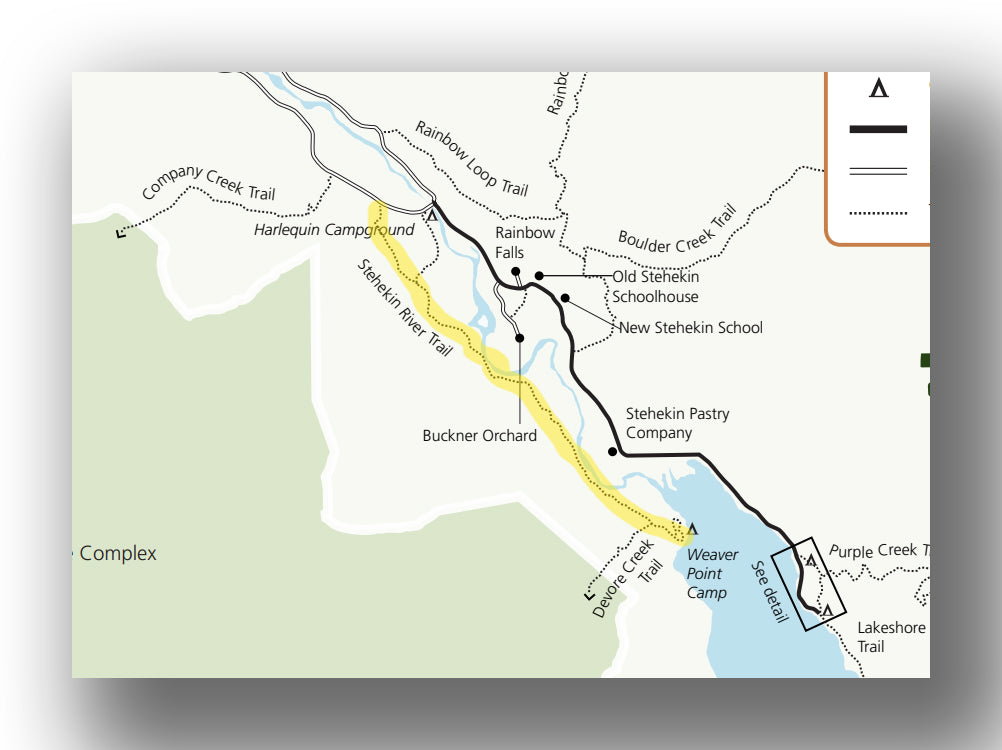 Stehekin River Trail map