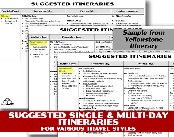 Day by Day itineraries