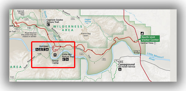 North Unit Theodore Roosevelt National Park camping map