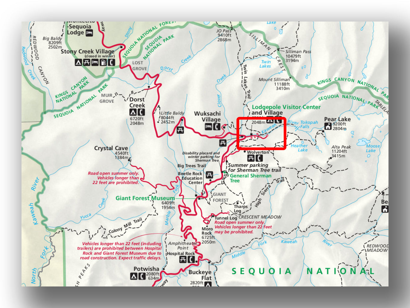 Tokopah Falls in Sequoia National Park