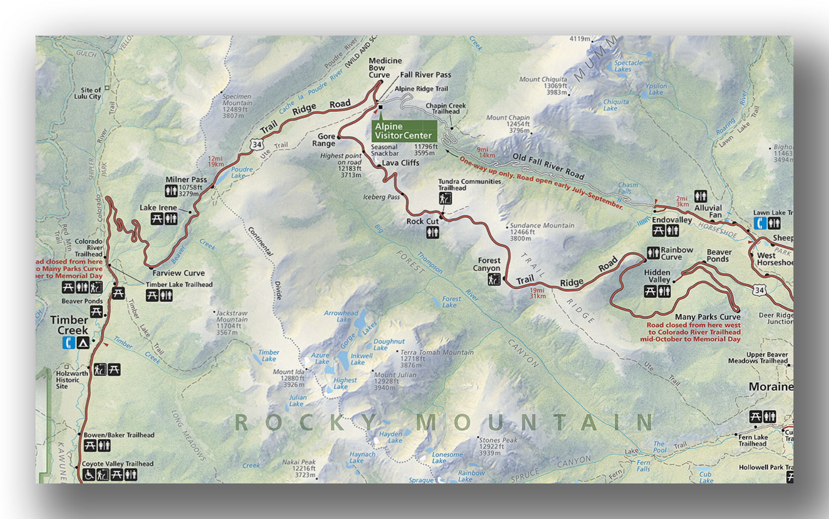 Rocky Mountain National Park map