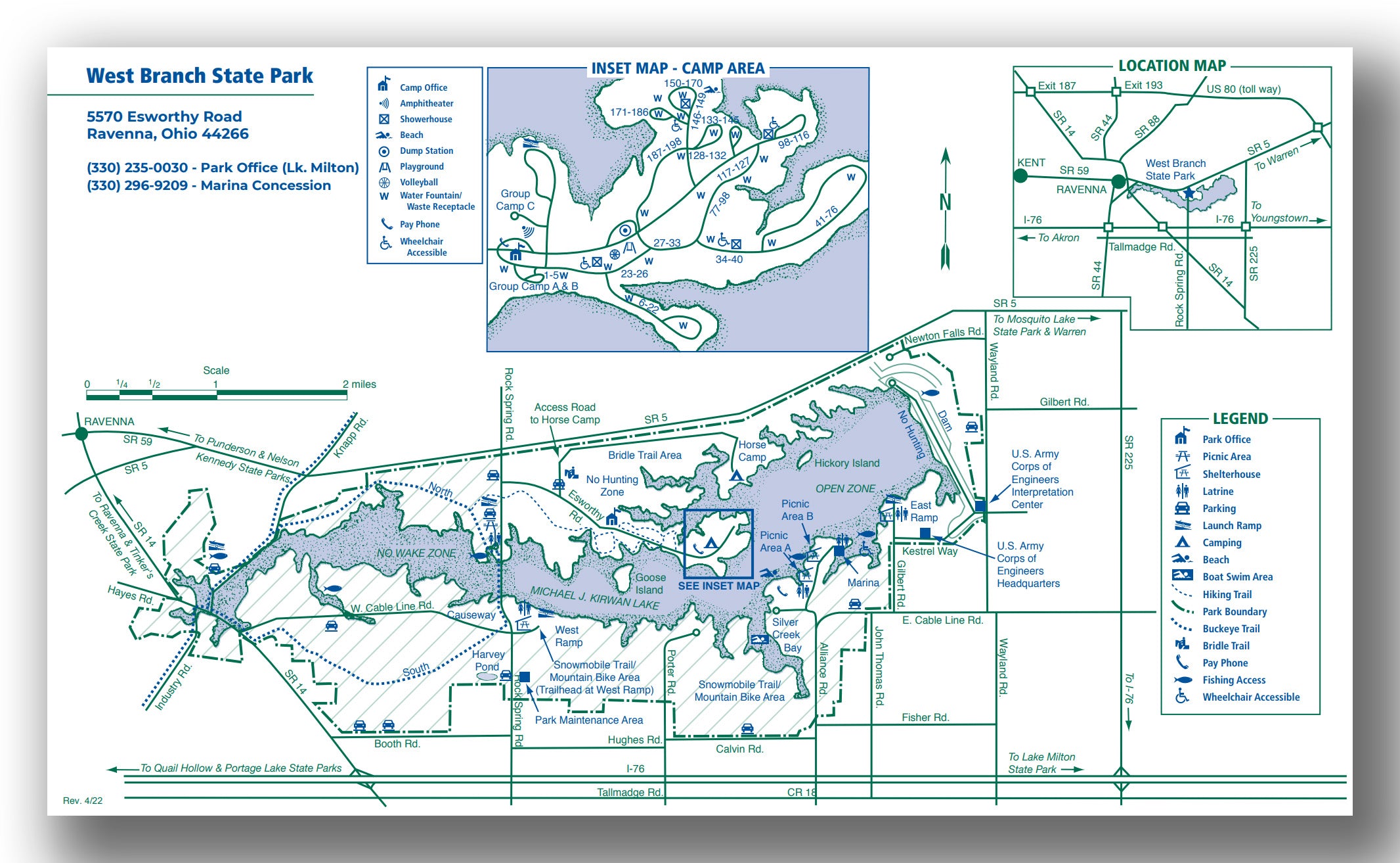 west branch state park map