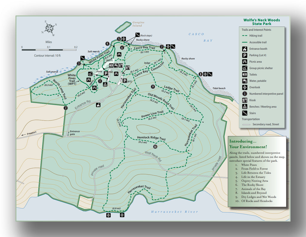 wolfe's neck woods state park map