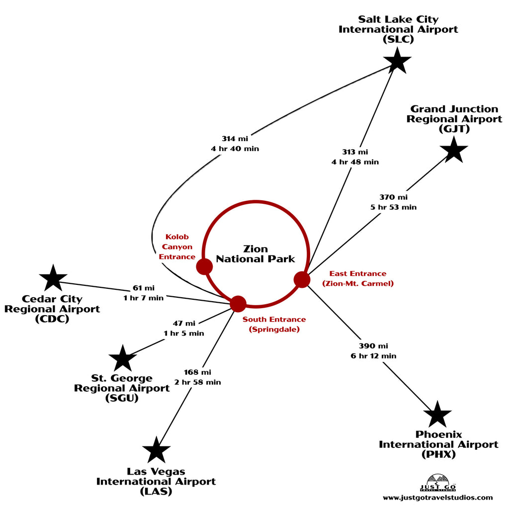 closest airports to Zion National Park