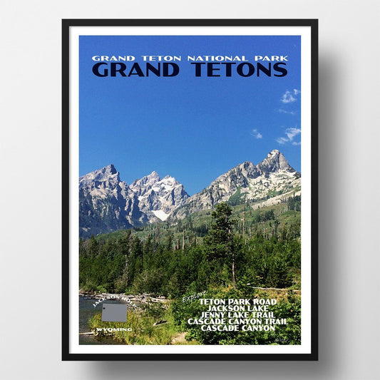 The Tetons Grand Teton Wyoming Grand Teton Mountain Range Engraved