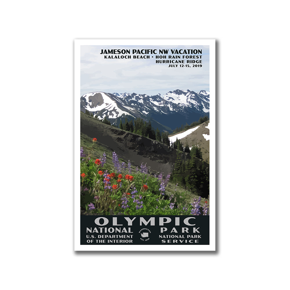 Olympic National Park PosterWPA (Hurricane Ridge) (Personalized