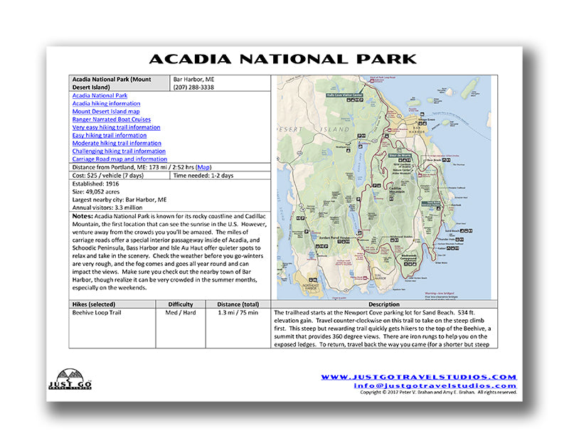 Acadia National Park Itinerary Just Go Travel Studios