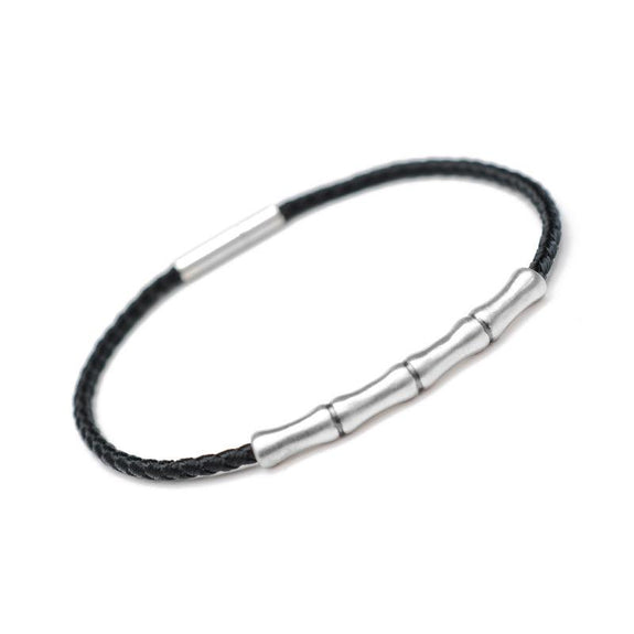 Sterling Silver BAMBOO Design for RESILIENCE Rope Bracelet – zenheavens