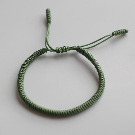 Tibetan Buddhist Tied Lucky Knot Bracelet -15 Plain Knot Colors ...