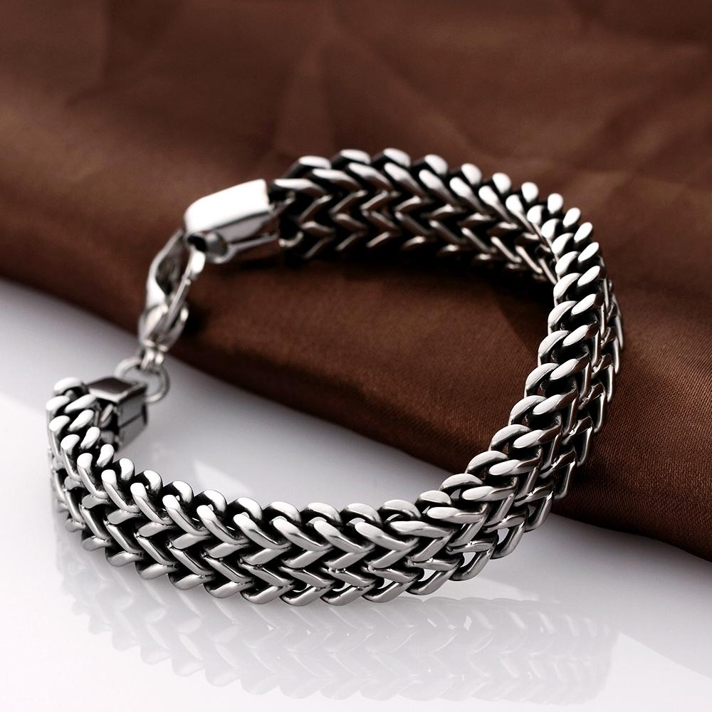 Double Snake Link Mens Stainless Steel Bracelet – zenheavens