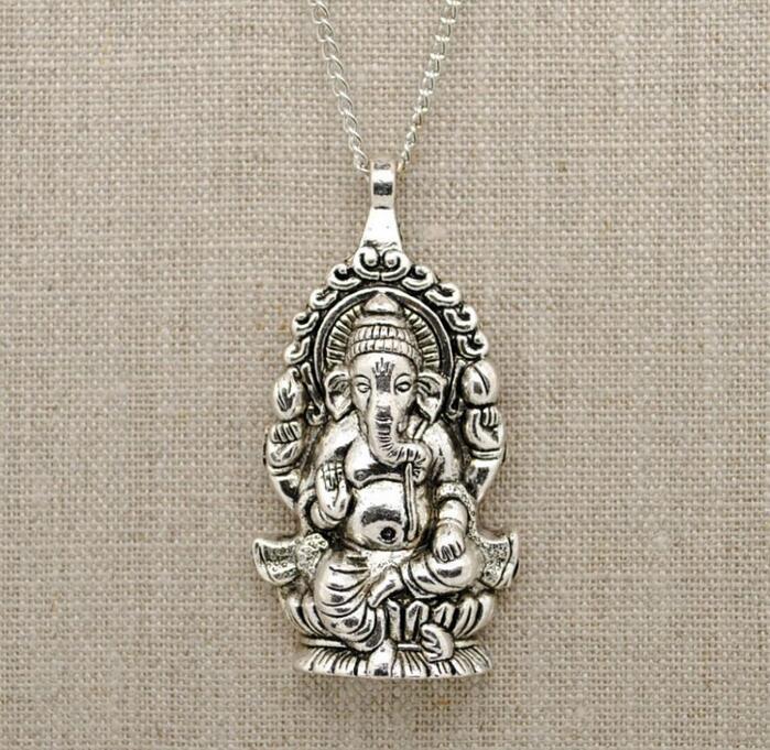 Attractive Silver Ganesha Pendant Necklace-6 Necklace Lengths – zenheavens