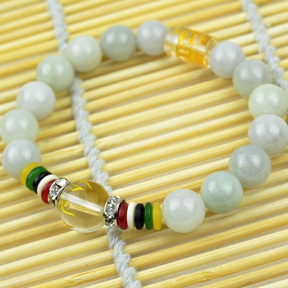 Premium Grade Burmese Jade OM Mantra PEACE Bracelet – zenheavens
