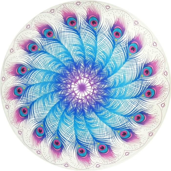 Pretty As A Peacock Mandala Yoga Tapestry 2 Designs Zenheavens