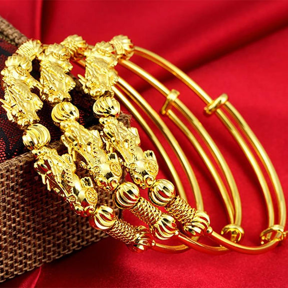 pixiu bracelet real gold