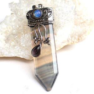 Sword Stone Natural Healing Crystals Pendant Necklace – zenheavens