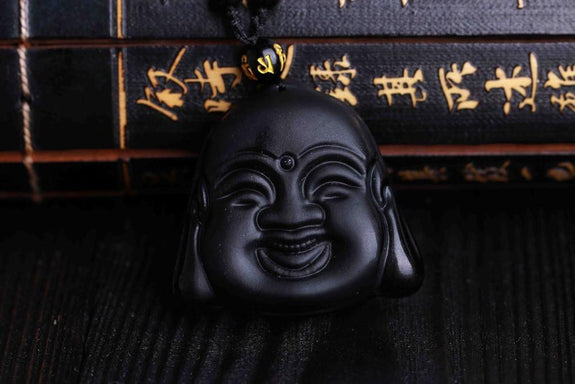 buddha power black obsidian bracelet