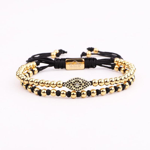 High Quality Stainless Steel & CZ Unisex EVIL EYE PROTECTION Bracelet ...