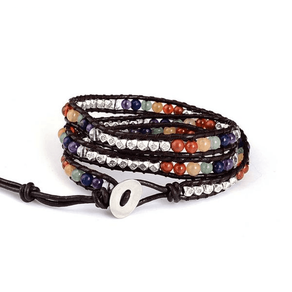 Multi-layer 7 Chakra Stone Wrap Bracelet-2 Sizes – zenheavens