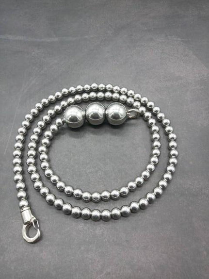 Stainless Steel Edc LARGE BALL Multi Purpose Bracelet /Necklace -4 Bal ...