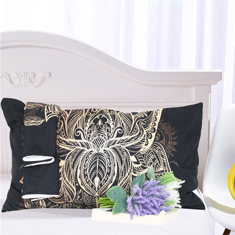 Beddingoutlet Lotus Bedding Set Queen Size Flower Bohemian Duvet Cover Zen Like Slick Products