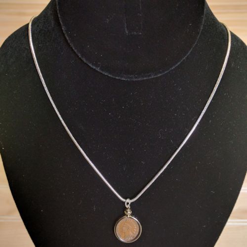 Indian Head Cent Coin Necklace - Handcrafted Coin Jewelry | Hand ...
