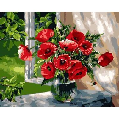 Flowers In A Vase Paint By Numbers Canvas By Numbers