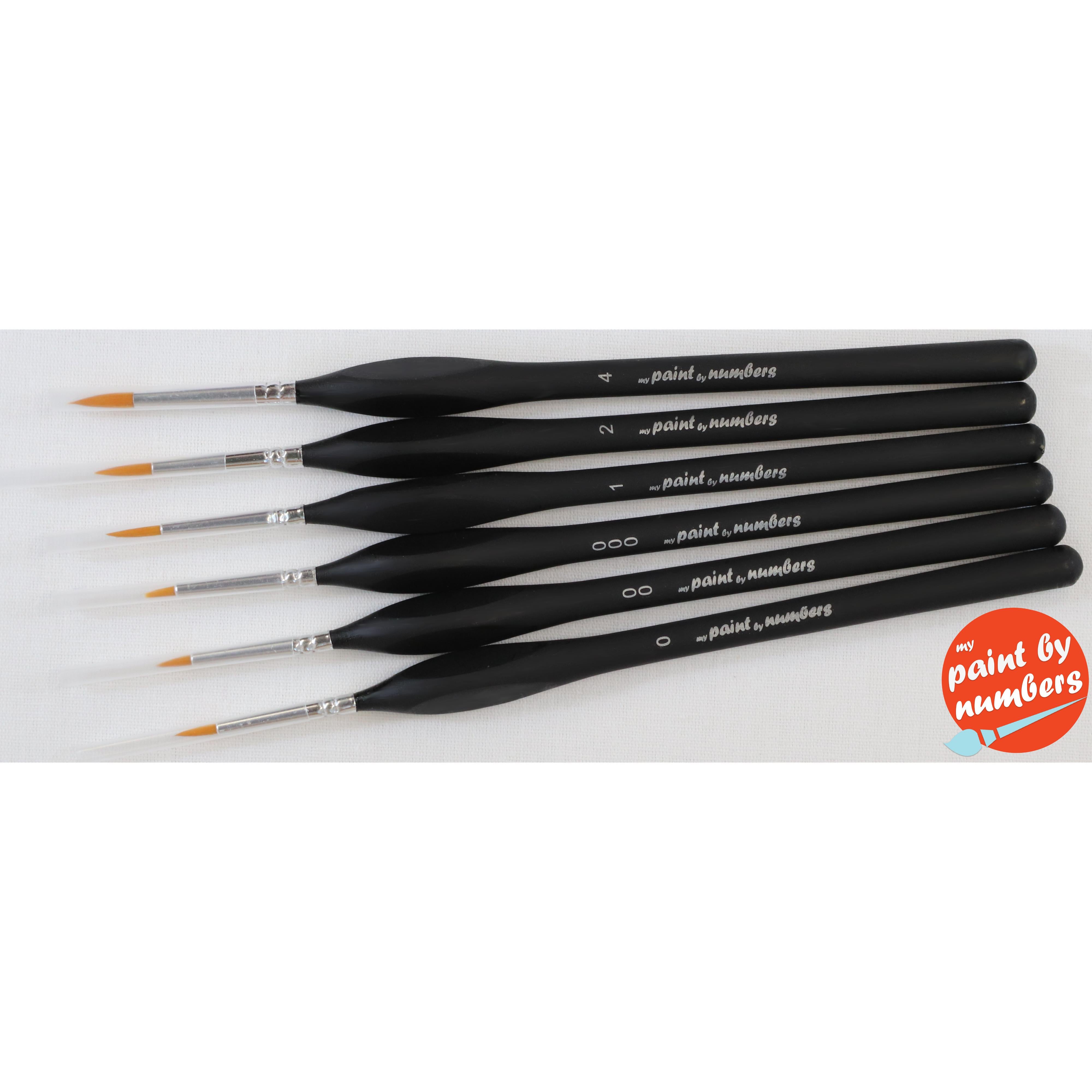 Detail paint brushes - PBN Canvas