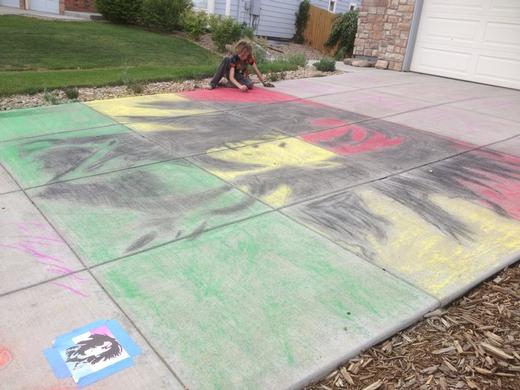 Bob Marley chalk