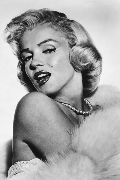 Hot Marilyn Monroe In White Fur Poster Uncle Poster